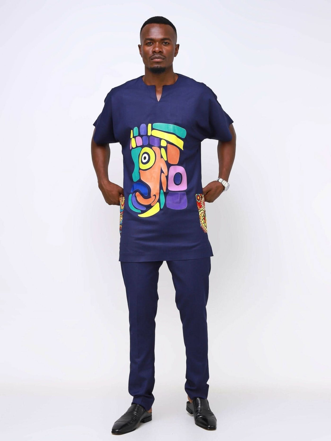 Ancestral House Two Piece - Blue - Shopzetu