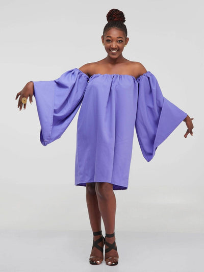 Izulu Bloom Dress - Light Purple - Shopzetu