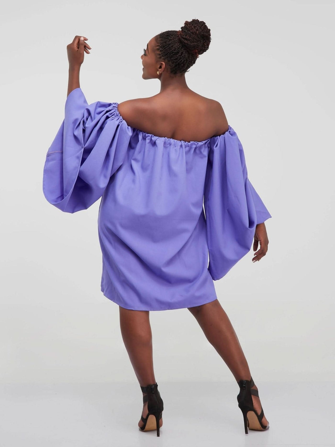 Izulu Bloom Dress - Light Purple - Shopzetu