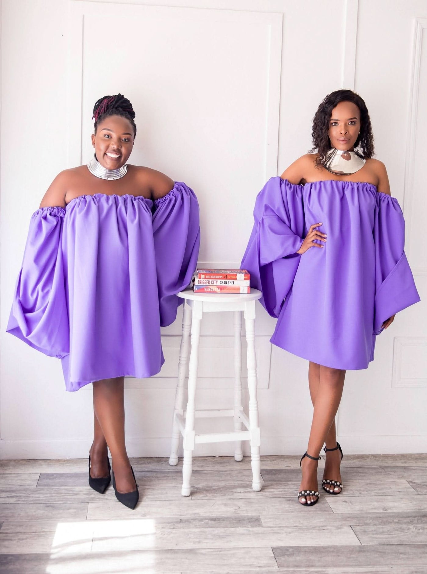 Izulu Bloom Dress - Light Purple - Shopzetu