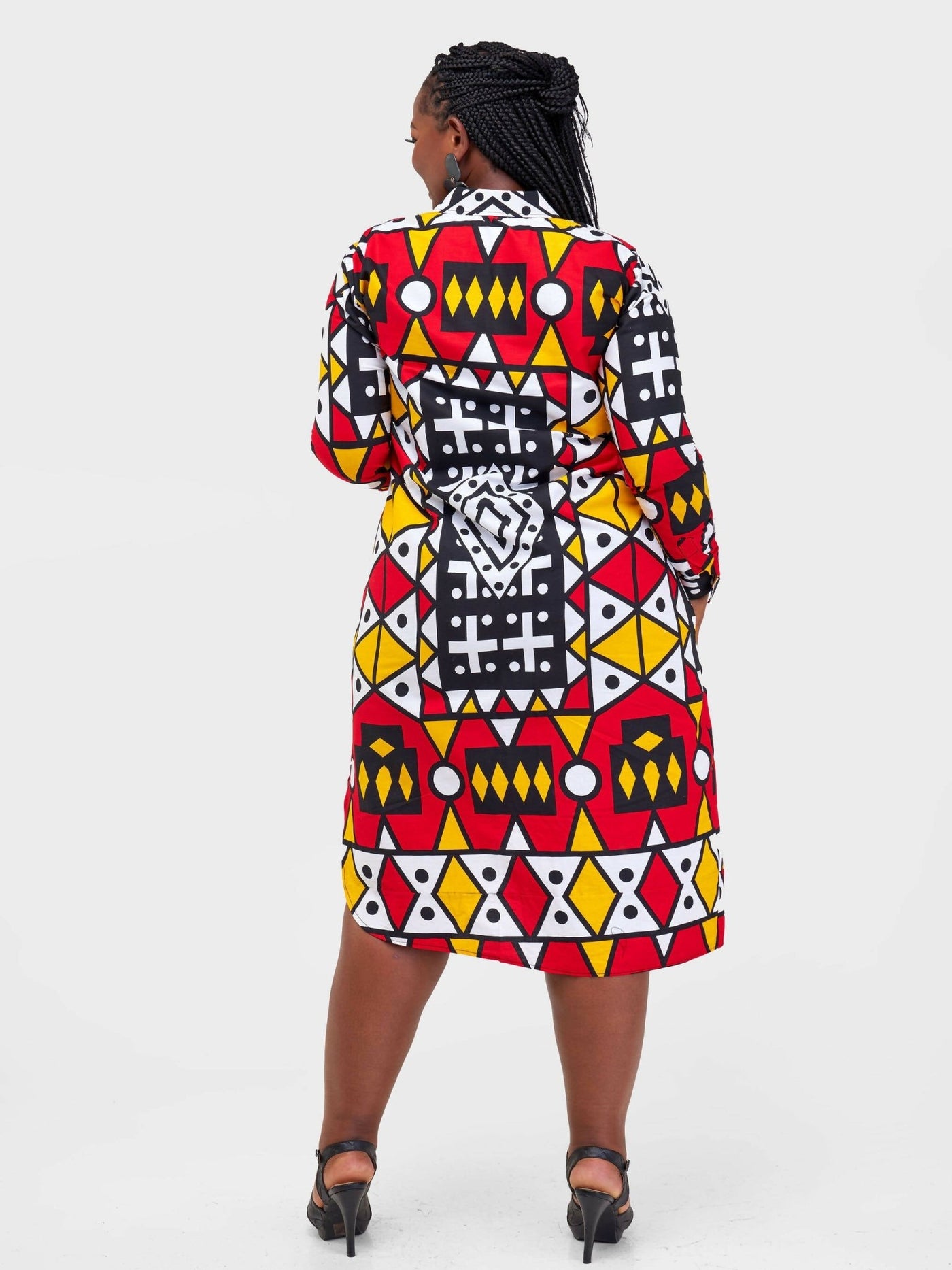 Gravio Fashions Kente Shirt Dress - Multicolored - Shopzetu