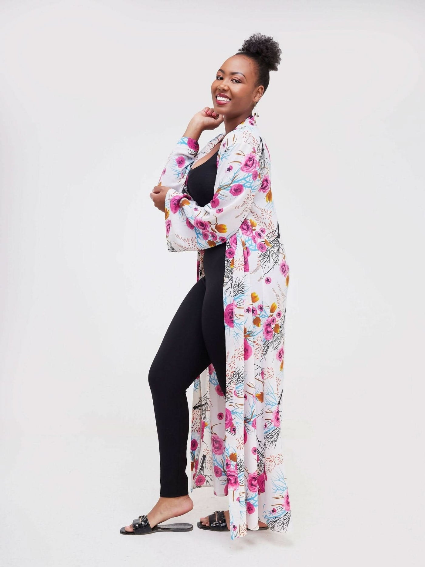 Phyls Collections Malindi Kimono - White - Shopzetu