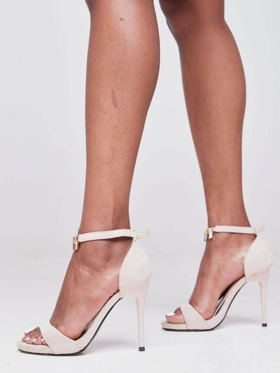 Zola Golden Nude High Heels - Pink - Shopzetu