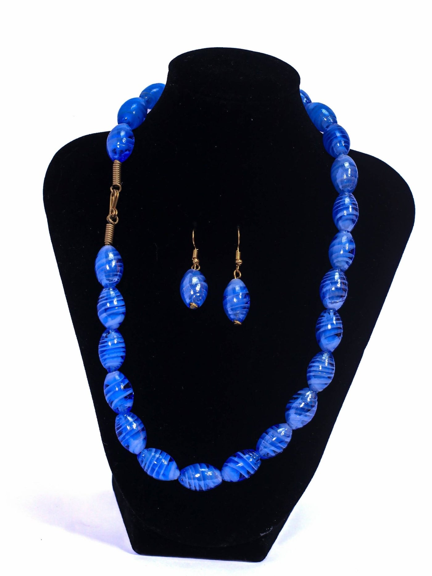 Klewisia Closet Shiny Pearls Necklace Jewellery - Blue - Shopzetu