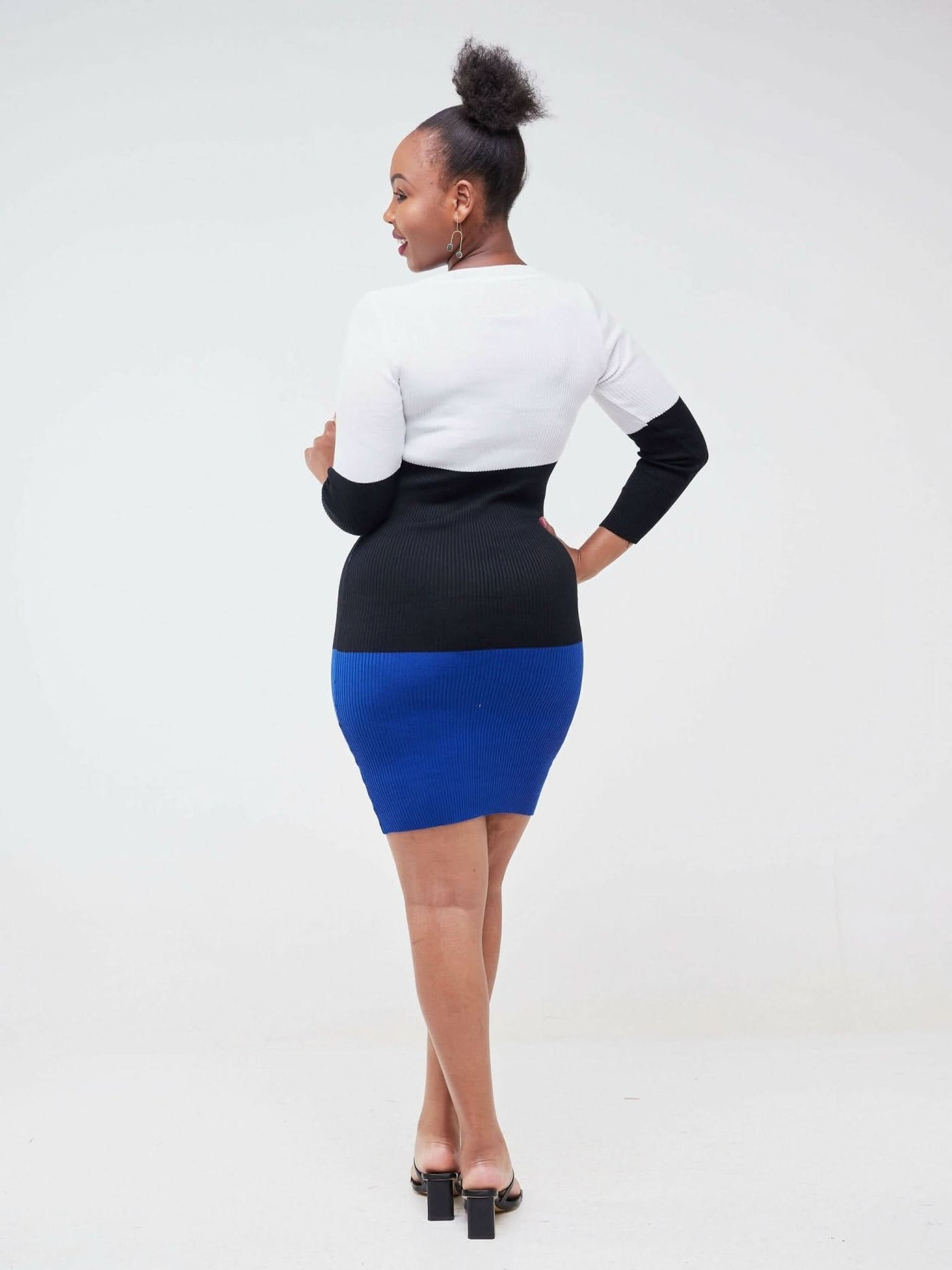 Home Of Colors Multicolored Dress - White / Black Print - Shopzetu