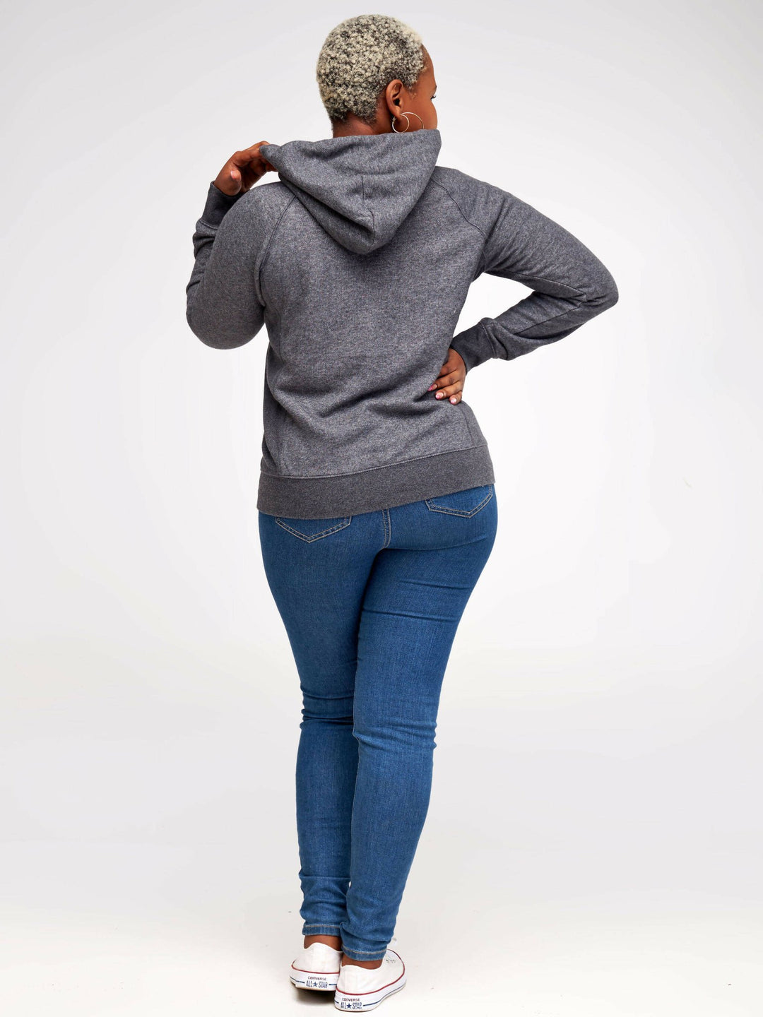 Hessed Zip Up Unisex Hoodies - Dark Grey - Shopzetu