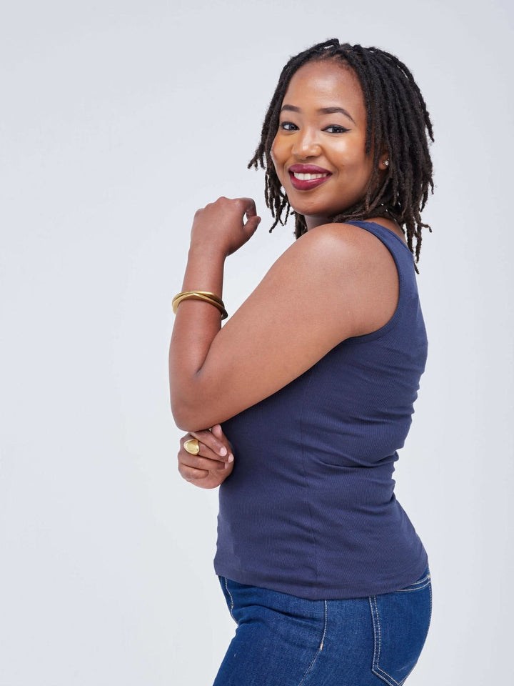 Lamazi Collections Tank Top - Navy Blue - Shop Zetu Kenya