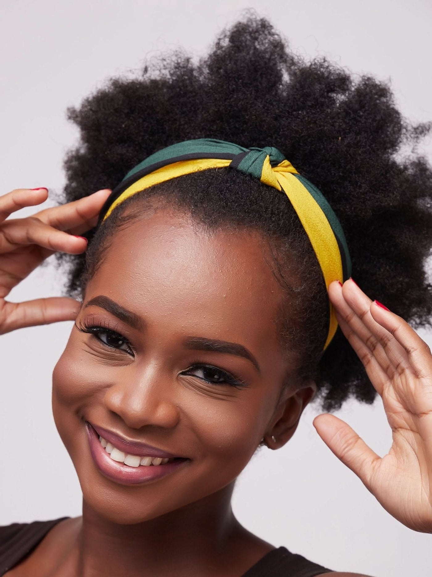 Lizola Tamu Headband - Green / Yellow / Black Stripes - Shop Zetu Kenya