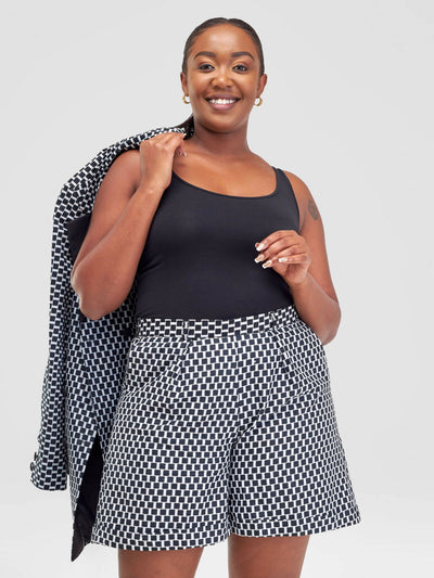 SBV Ankara Pant Suit - Black / White - Shopzetu