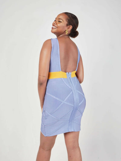 Zola Andrea Bandage Dress - Purple - Shopzetu