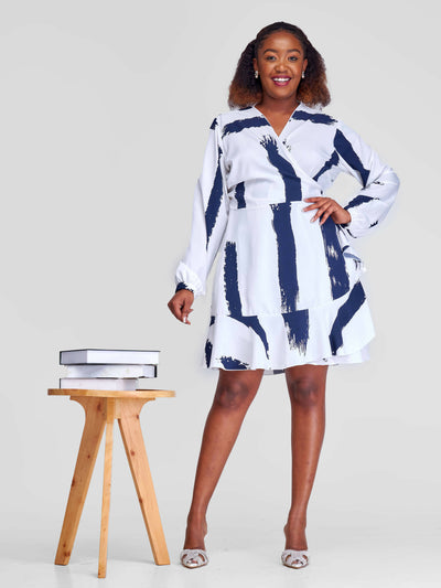 Midi Wrap Dress - White