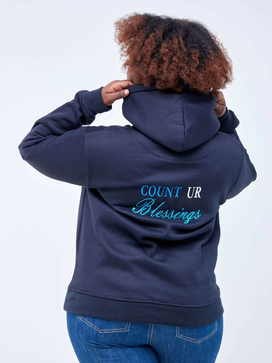Phase Brands Evil Eye Hoodie - Navy Blue - Shopzetu