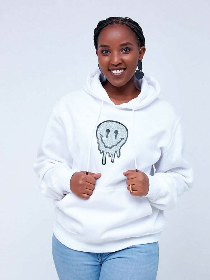 Phase Brands Smiley Hoodie - White - Shopzetu