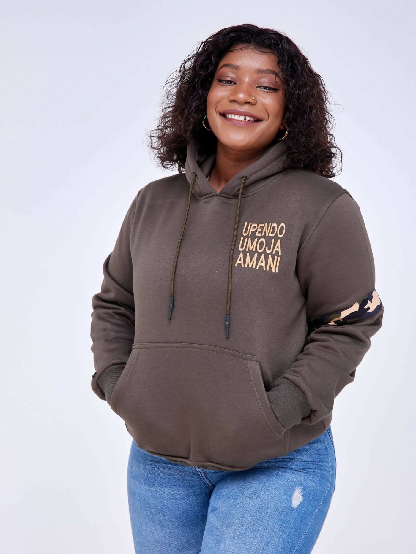 Phase Brands Upendo Umoja Amani Hoodie - Jungle Green - Shop Zetu Kenya
