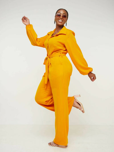 Phyls Collections Diani Jumpsuit Mustard - Shop Zetu Kenya