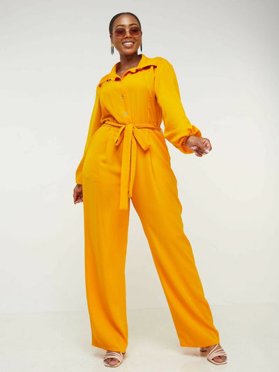 Phyls Collections Diani Jumpsuit Mustard - Shop Zetu Kenya