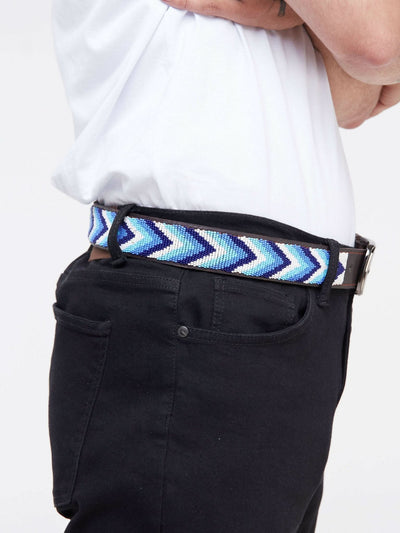 Kiondo Everyday Beaded Belt - Blue - Shopzetu