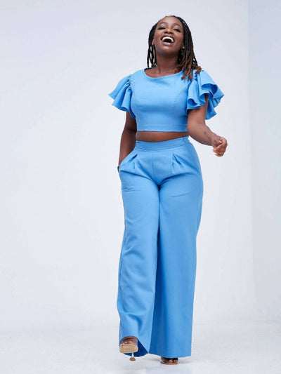 Izulu Latika Pants Set - Blue - Shopzetu