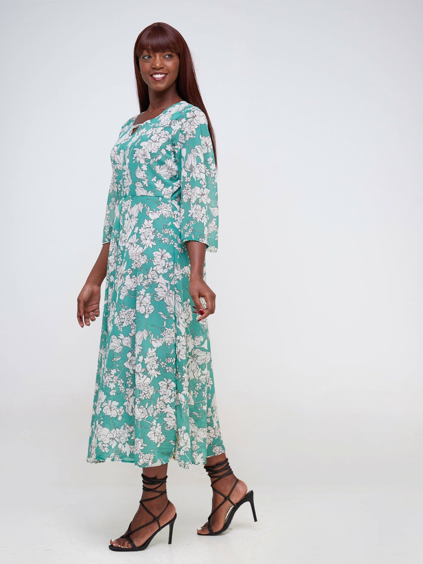 Dewuor Calming Dress - Teal - Shopzetu
