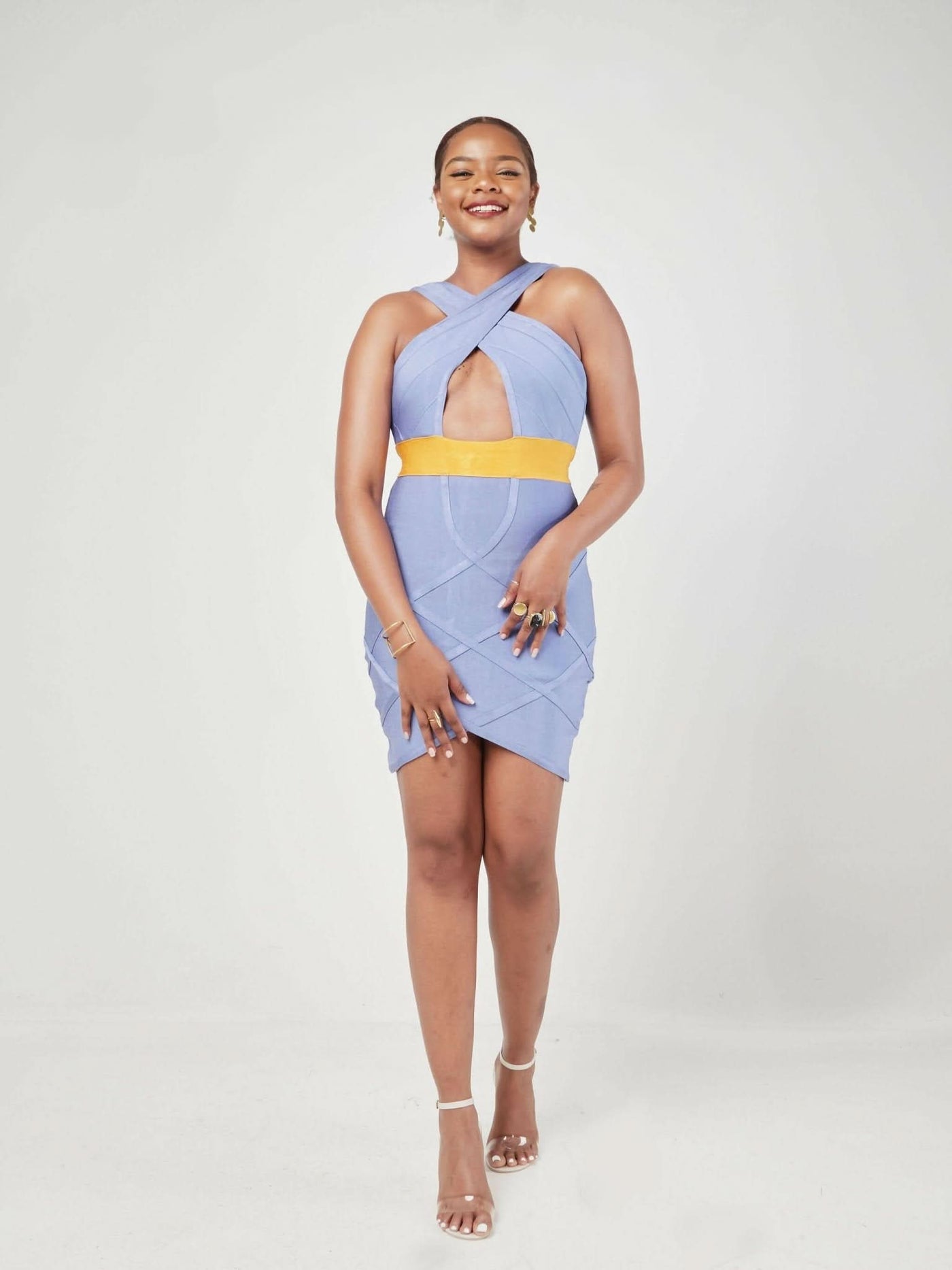 Zola Andrea Bandage Dress - Purple - Shopzetu