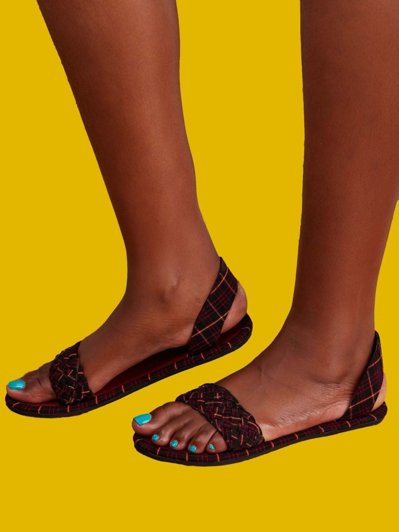 Something Gifted Weaved Sandals - Brown Print - Shop Zetu Kenya