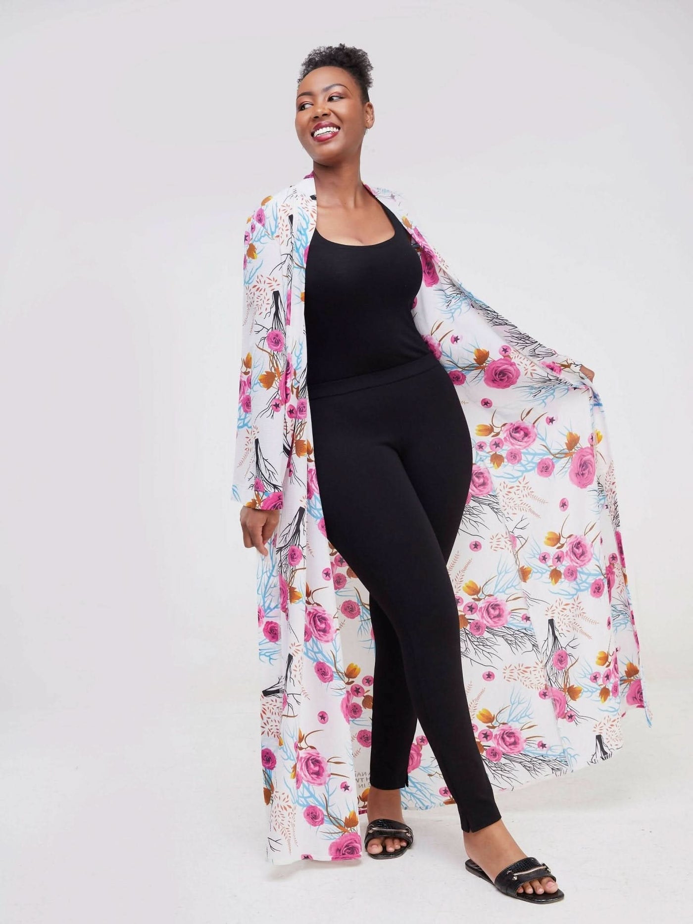 Phyls Collections Malindi Kimono - White - Shopzetu