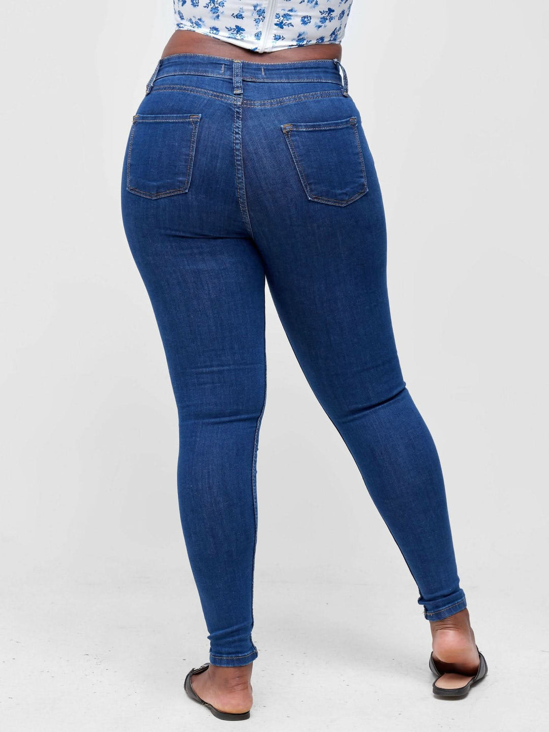 The Fashion Frenzy Skinny Jeans - Blue - Shop Zetu Kenya