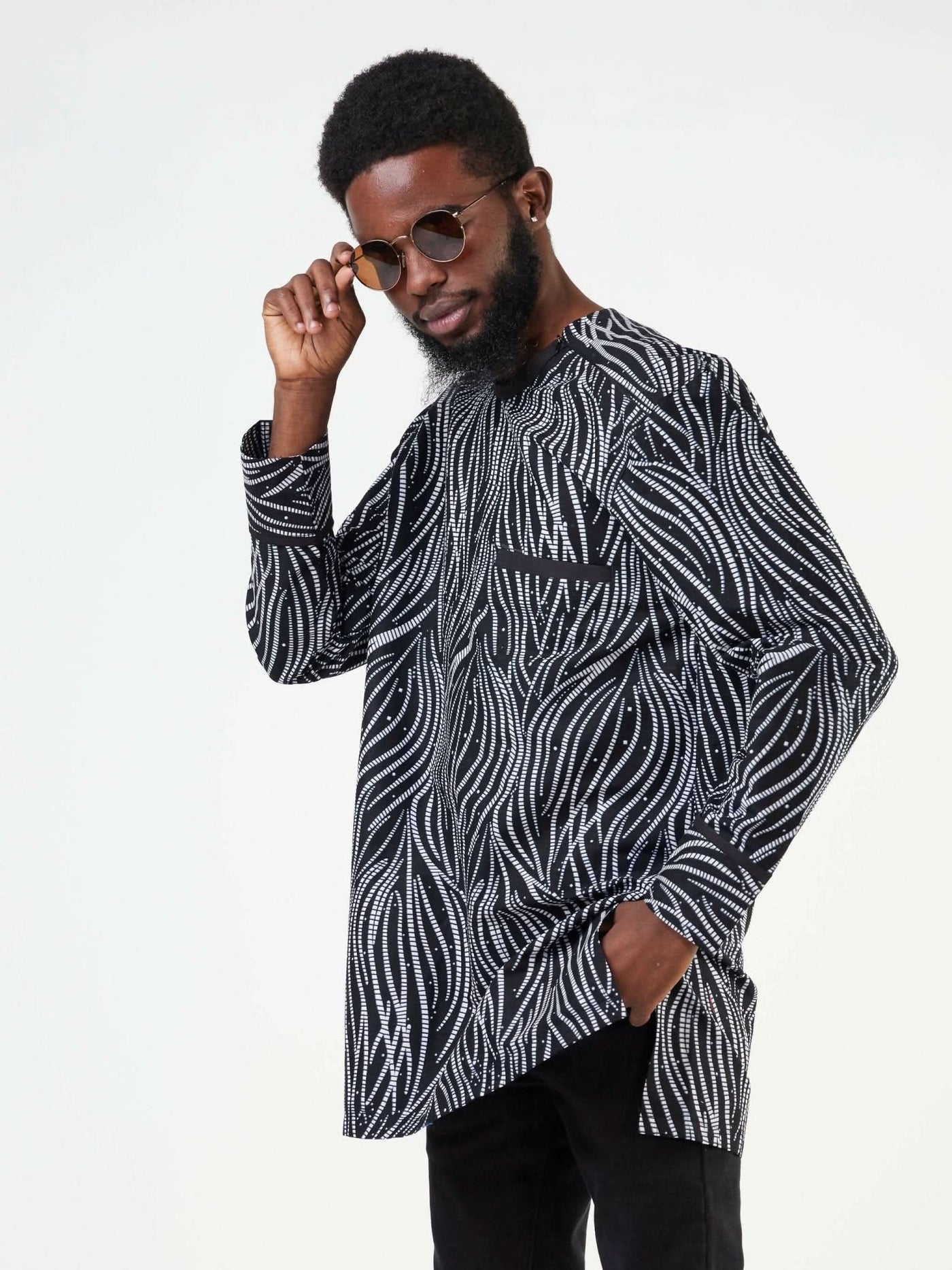 Zola Uzuntu Men's Shirt - Black - Shopzetu