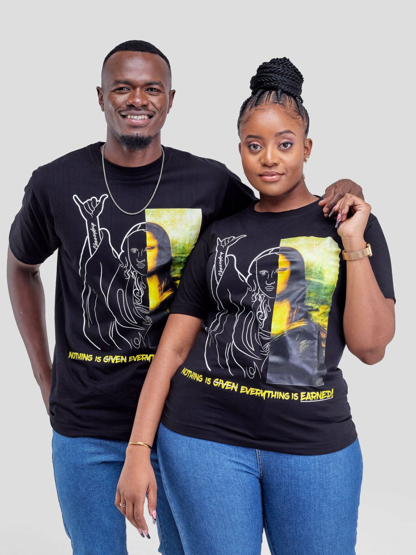 Cheezydrip Monalisa T-shirt - Black - Shopzetu