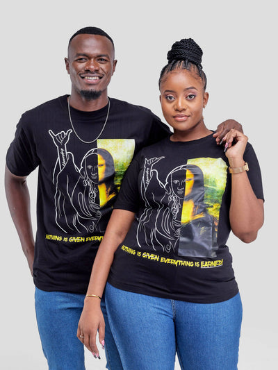 Cheezydrip Monalisa T-shirt - Black - Shopzetu