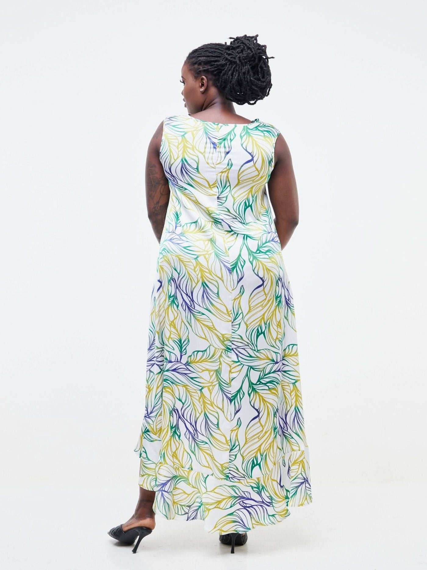 Phyls Collections Lamu Tamu High Low Dress - Green - Shopzetu