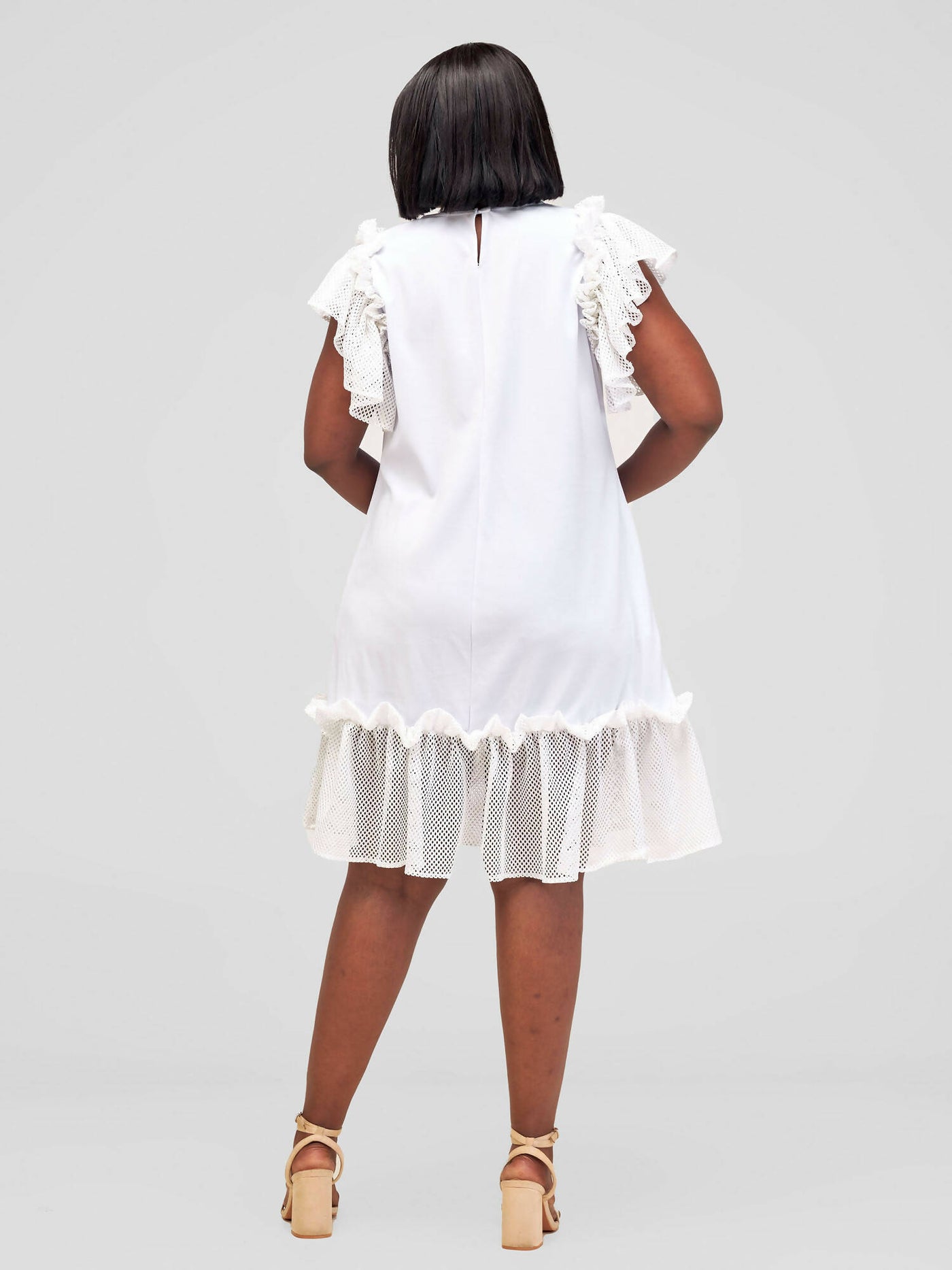 Mariste Shakira Shift Dress - White - Shopzetu