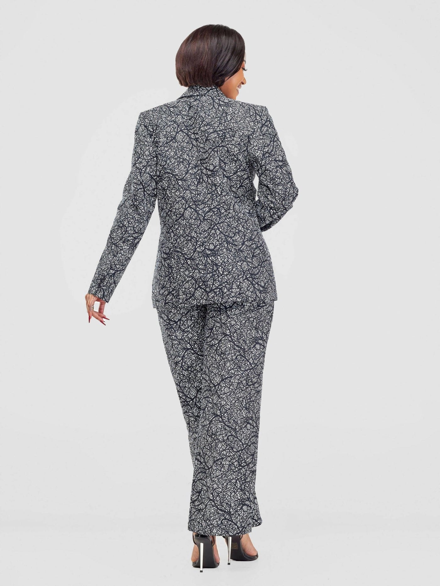 SBV Ankara Pant Suit - Black / White - Shopzetu