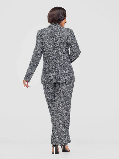 SBV Ankara Pant Suit - Black / White - Shopzetu