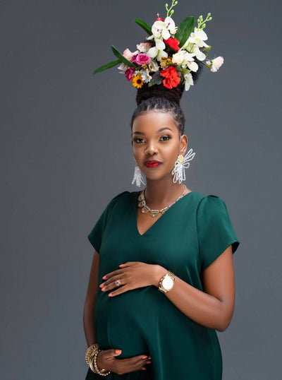 Zia Africa "Sagittarius" Dress - Emerald - Shopzetu