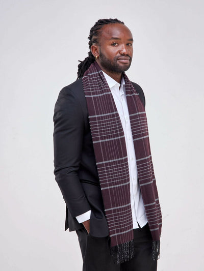 Allure Men's Scarf - Maroon - Shopzetu
