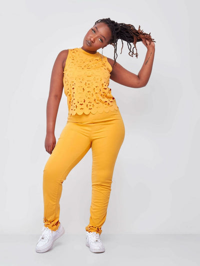 Zola Art Two Piece - Yellow - Shop Zetu Kenya