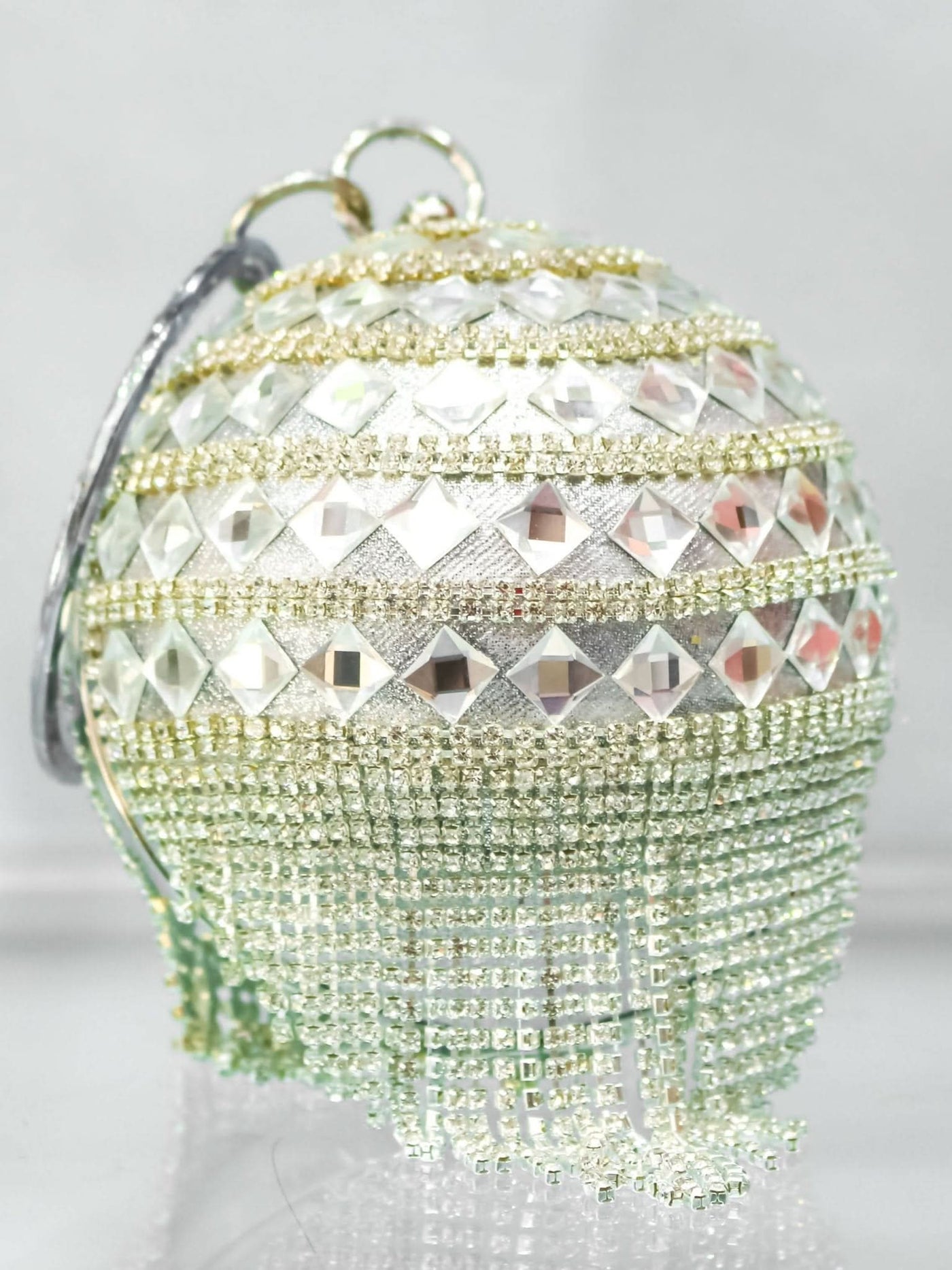 Zola Crystal Ball Clutch - Silver - Shop Zetu Kenya