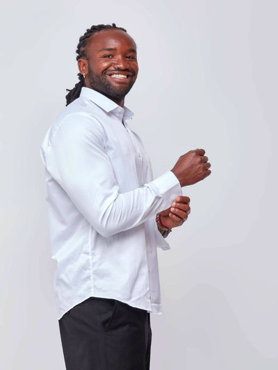 Zola Custom Men's Shirt - White - Shop Zetu Kenya