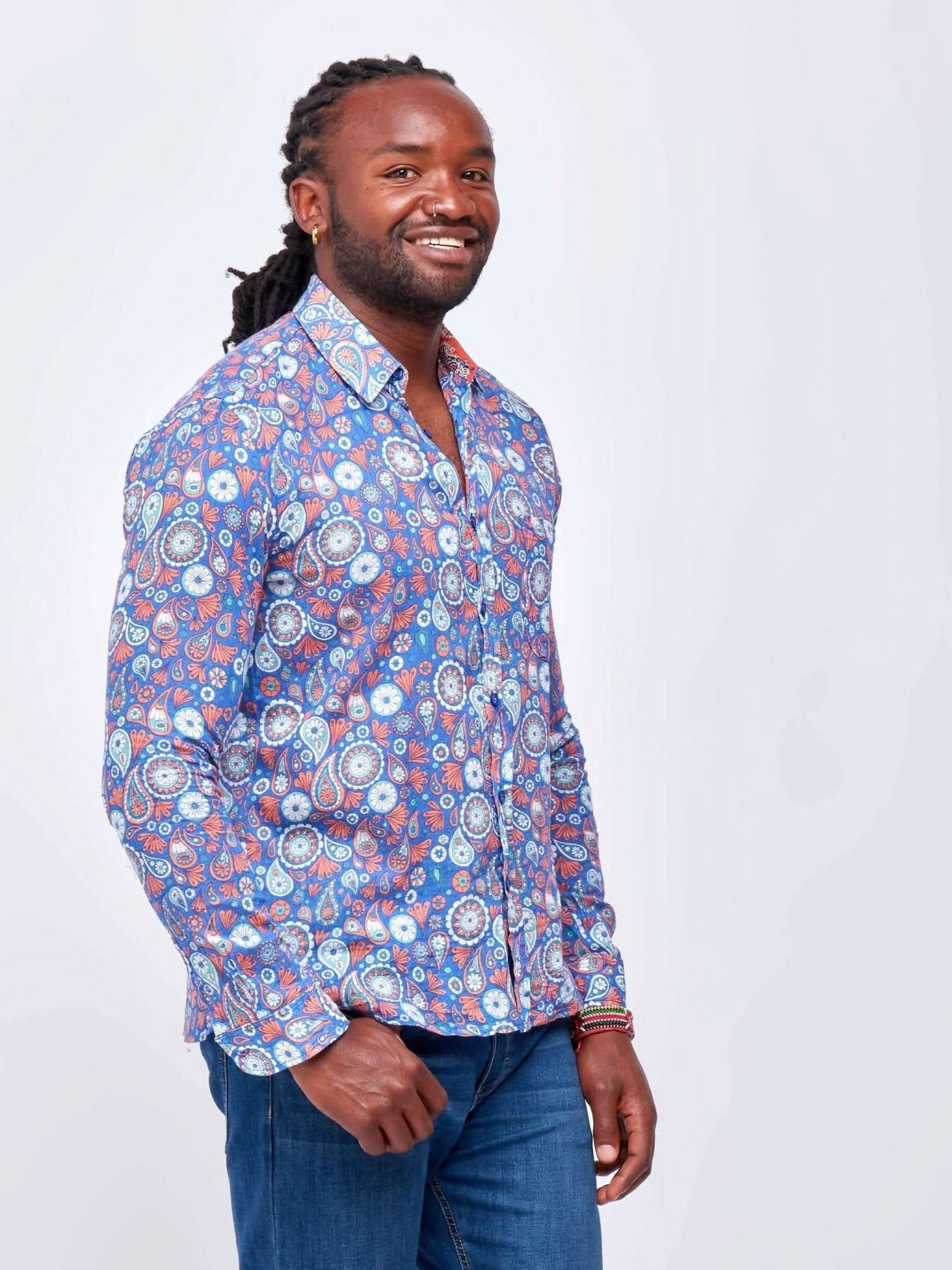 Zola Men's Multicoloured Shirt - Blue - Shop Zetu Kenya