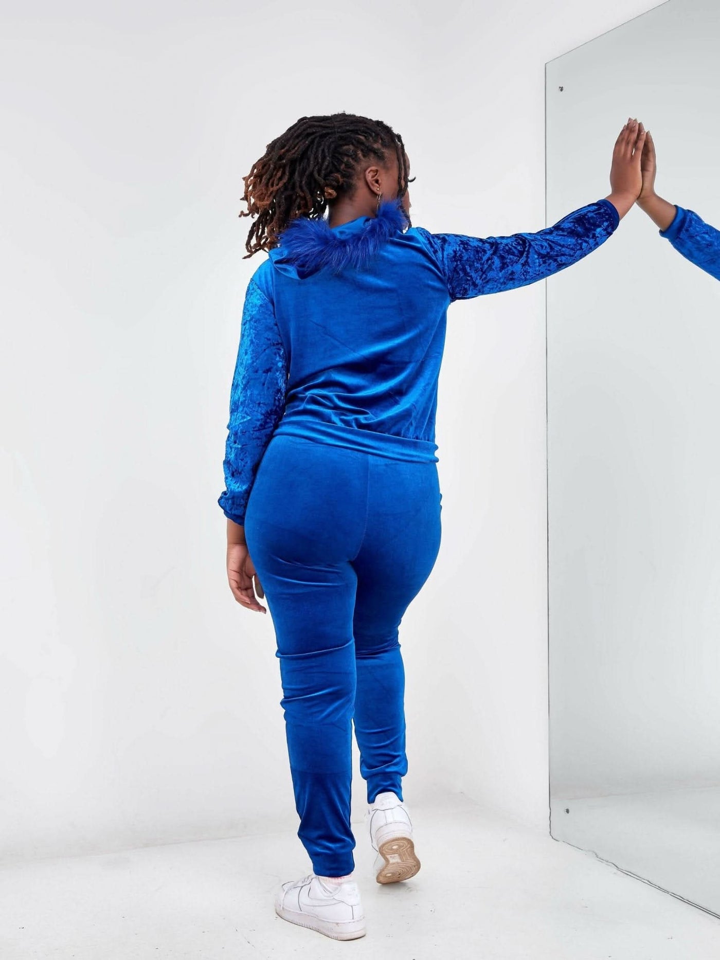 Velvet Two Piece - Blue - Shopzetu