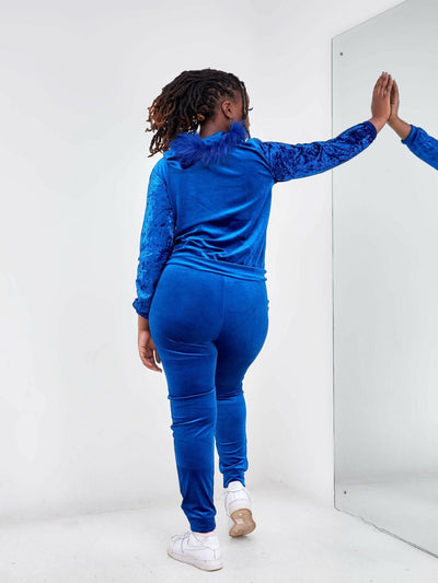 Velvet Two Piece - Blue - Shopzetu